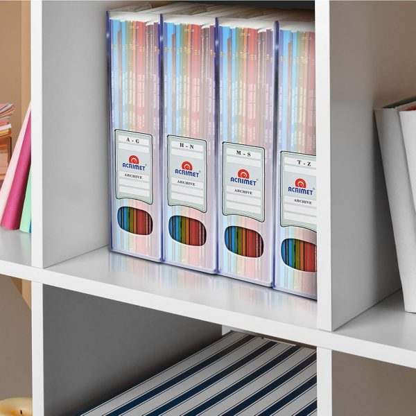 Acrimet Magazine File Holder, Durable Rack, Space-Saving Organizer (Plastic) (Clear Crystal Color) (2 pack) - Image 5