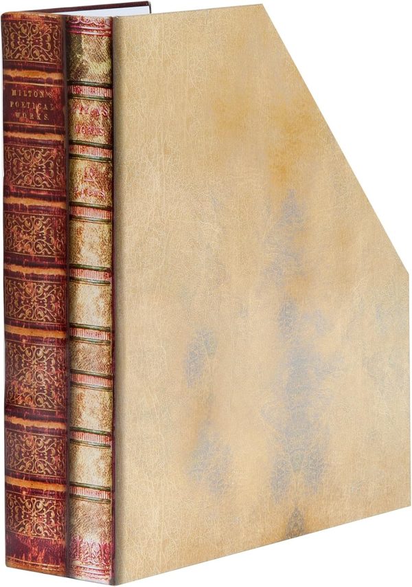 Bits and Pieces - Heavy-Duty File Organizer and Magazine Holder – Set of 3 – Decorative Classic Books Themed Magazine Rack - 3" x 11" x 12 - Image 6