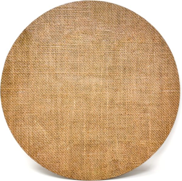 Gift Boutique 24 Disposable Burlap Round Charger Plates 13" Rustic Print Dinner Serving Tray Paper Cardboard Platter Table Place Setting Wedding Decor - Image 6