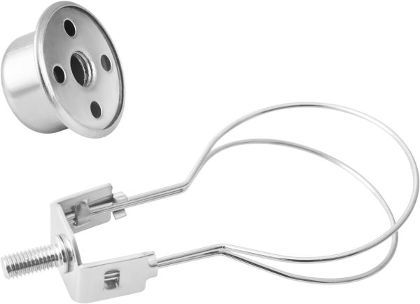 Lamp Shade Light Bulb Clip Adapter, 2 Pack Clip on Lampshade Adapter Includes Finial and Lampshade Levellers to Keep Lamp Shade in Place, Lamp Shade Holder for Clip On Light Bulbs (Nickel) - Image 3