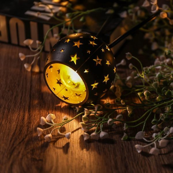 Lantern String Lights with 10 Clear G40 Bulbs and Star Plastic Lamp Shades, Indoor Outdoor String Lights for Patio Yard Christmas Decor - Image 4