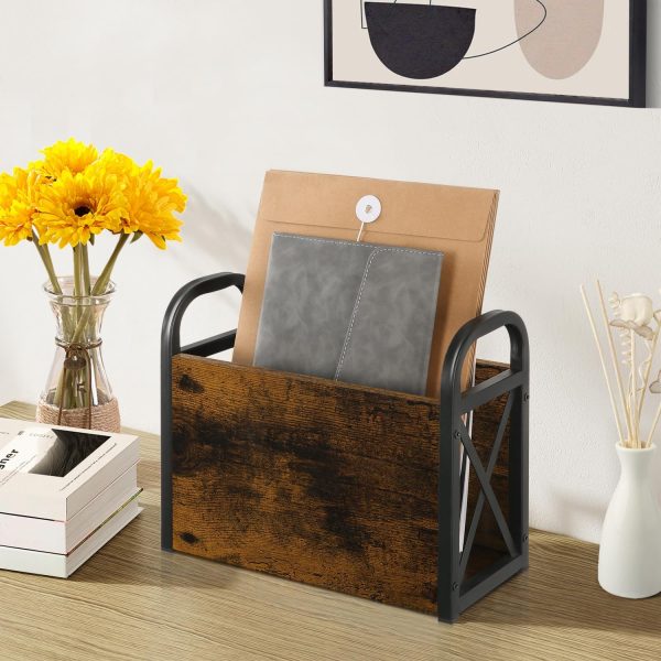 Magazine Holder,Magazine Rack Floor,Magazine Storage Basket,File Holder Organizer,Folder Organizer Bin for Magazines,Books,Newspapers,Tablets - Image 7