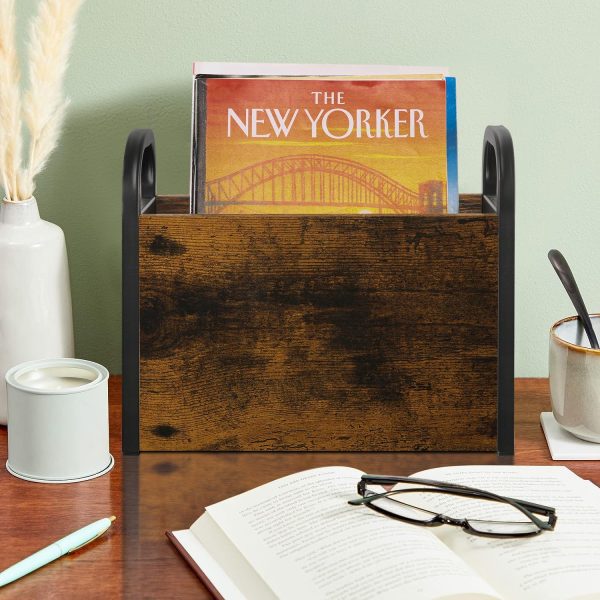 Magazine Holder,Magazine Rack Floor,Magazine Storage Basket,File Holder Organizer,Folder Organizer Bin for Magazines,Books,Newspapers,Tablets - Image 8