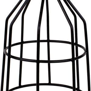 Newhouse Lighting WLG1B Ca Metal Guard for Ceiling Fan, Pendant String Light and Vintage Lamp Shades/Cover, Industrial Wire Fixture Iron Bird Cage, 1 Count (Pack of 1), Black