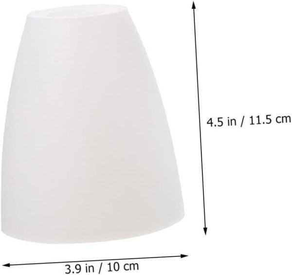 Plastic Lampshade Light Bulb Light Plastic Lamp Shade Chandelier Light Cage Floor Lamp Shade Replacement Cylinder Lamp Shade Drum Lampshade Short Hair Decorate White - Image 3
