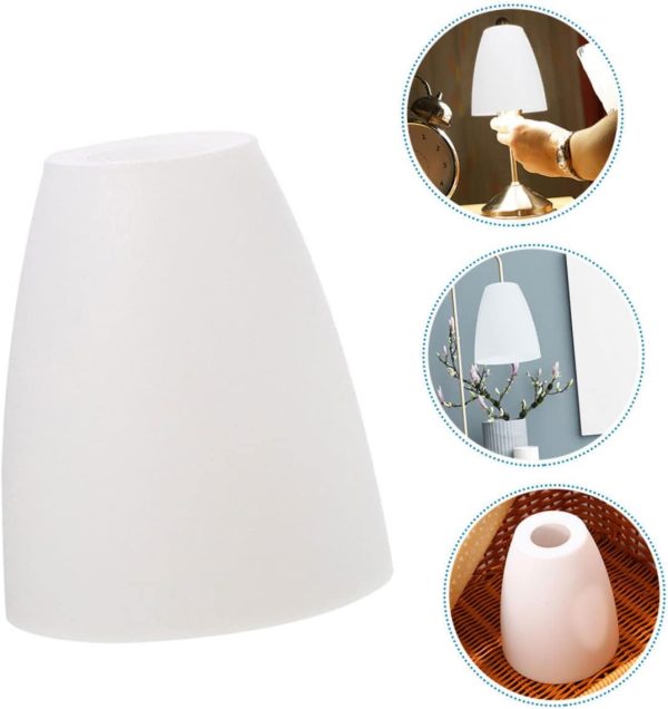 Plastic Lampshade Light Bulb Light Plastic Lamp Shade Chandelier Light Cage Floor Lamp Shade Replacement Cylinder Lamp Shade Drum Lampshade Short Hair Decorate White - Image 7