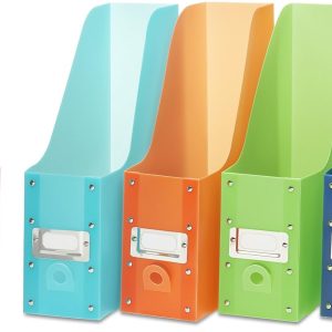 Whitmor Magazine Desk Organizers-Multicolored (Set of 5) Storage, Assorted, 5 Count