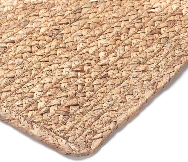 Woven Placemats Set of 6, 17" x 12" Rattan Table Mats, Natural Water Hyacinth Chargers for Dinner Plates, Wicker Placemats for Dining Table, Home, Wedding - Image 6